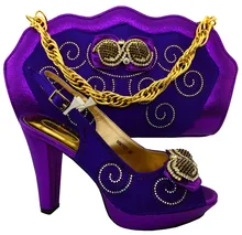 High Quality African Shoes And Bags,Fashion Italian Matching Shoes And Bag Set Nigerian High Heels For Wedding Dress! !MFC1-8