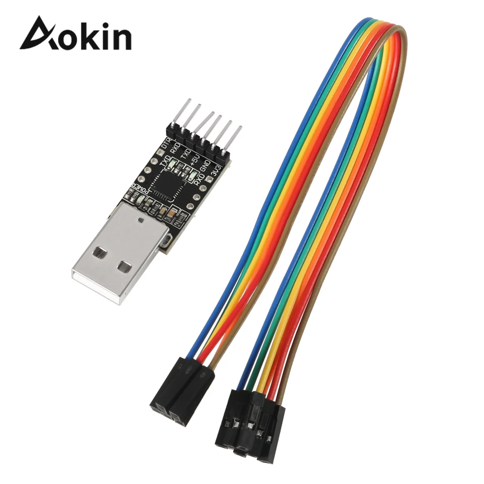 Серийный преобразователь CP2102 с USB 2 0 на UART TTL 6 Контактный Модуль кабелями Dupont