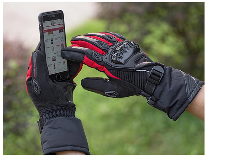 Foxcncar motorcycle gloves 100% Waterproof windproof Winter warm Guantes Moto Luvas Touch Screen Motosiklet Eldiveni Protective (20)