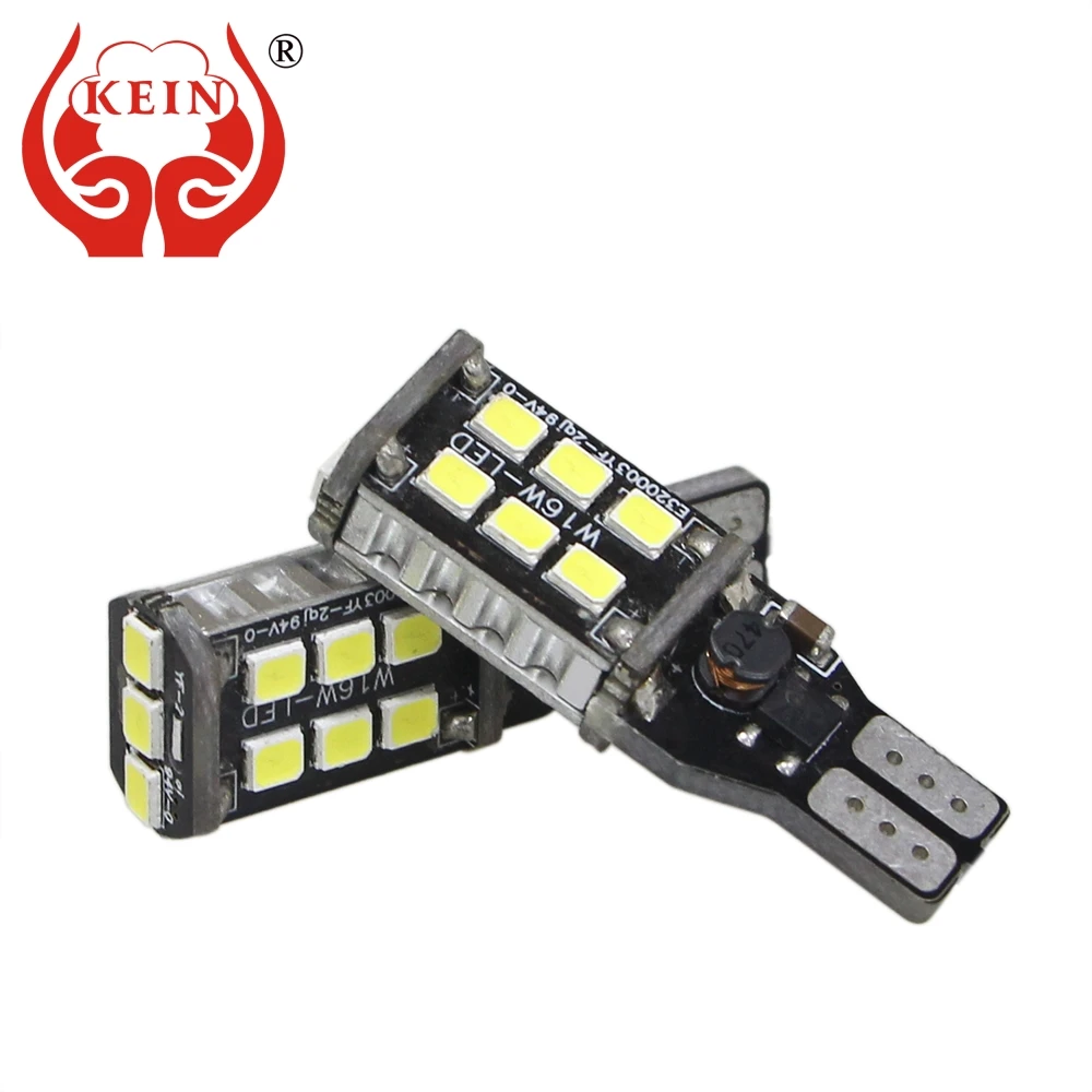 

KEIN 2PCS t15 w16w led bulbs 2835 15smd 912 920 921 auto Reverse Parking Light Tail signal lamp car styling vehicle 12V white