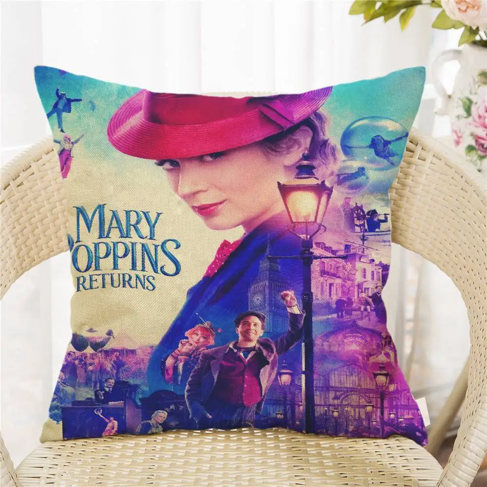 Mary Poppins фильм персонажи искусство Dakimakura хлопок Декоративная Подушка, Лен крышка 45x45 см для дивана наволочка для подушки стула домашний декор - Цвет: 3