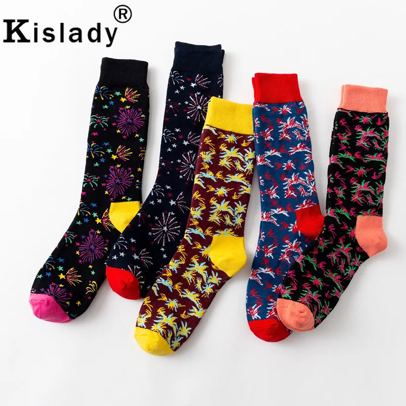 Весенние новые женские фейерверки смешные мужские носки Harajuku ворсистые носки новинка длинные винтажные готические носки инопланетянин панк уличная
