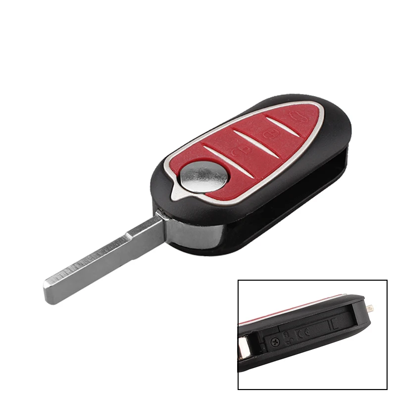 

3 Button Folding Flip Remote Car Key Fob Case For Alfa Romeo Mito Giulietta GTO 159 GTA 147 156 166 GT Car Style