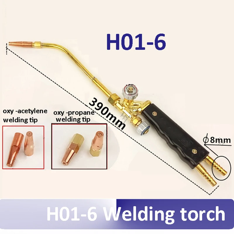 

39cm Injection-type welding torches oxygen acetylene oxy-propane welding torch with 1pcs welding tip H01-6