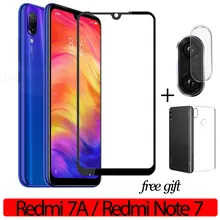 3-in-1 hoesje + Camera Tempered Glass Redmi 7A Note 7 Screen Protector Lens Glas Redmi 7A Note 7 Camera Glas gratis Gift Redmi 7A Screen Protector Redmi 7A Note 7 Case + Screen Protector(China)