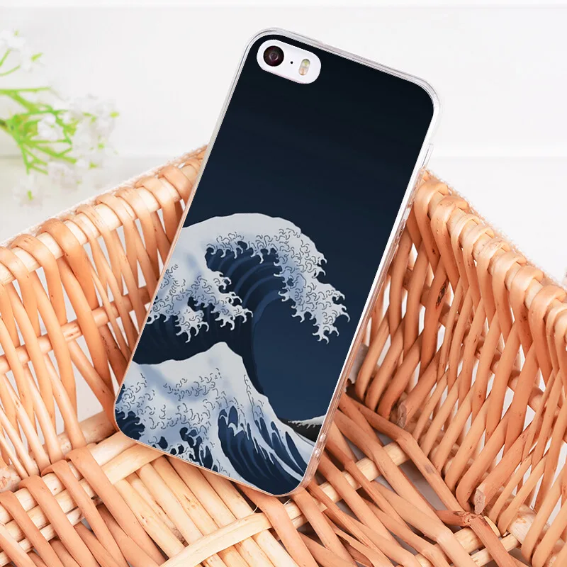 MaiYaCa Wave Art японские зеленые Illust Coque чехлы для телефонов iPhone 11 Pro Max 8 7 6S Plus X XS XR XSMAX