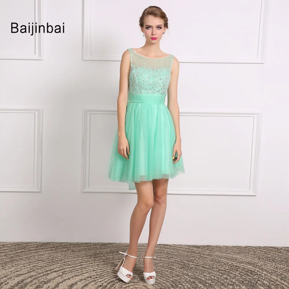 Baijinbai Charming New Style A Line Light Green Short Homecoming