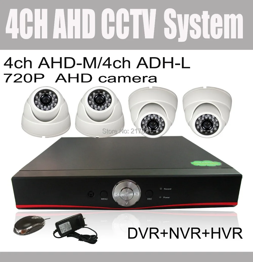 1080p 4CH AHD DVR Kit CCTV System 1080N Hybrid CCTV DVR Recorder