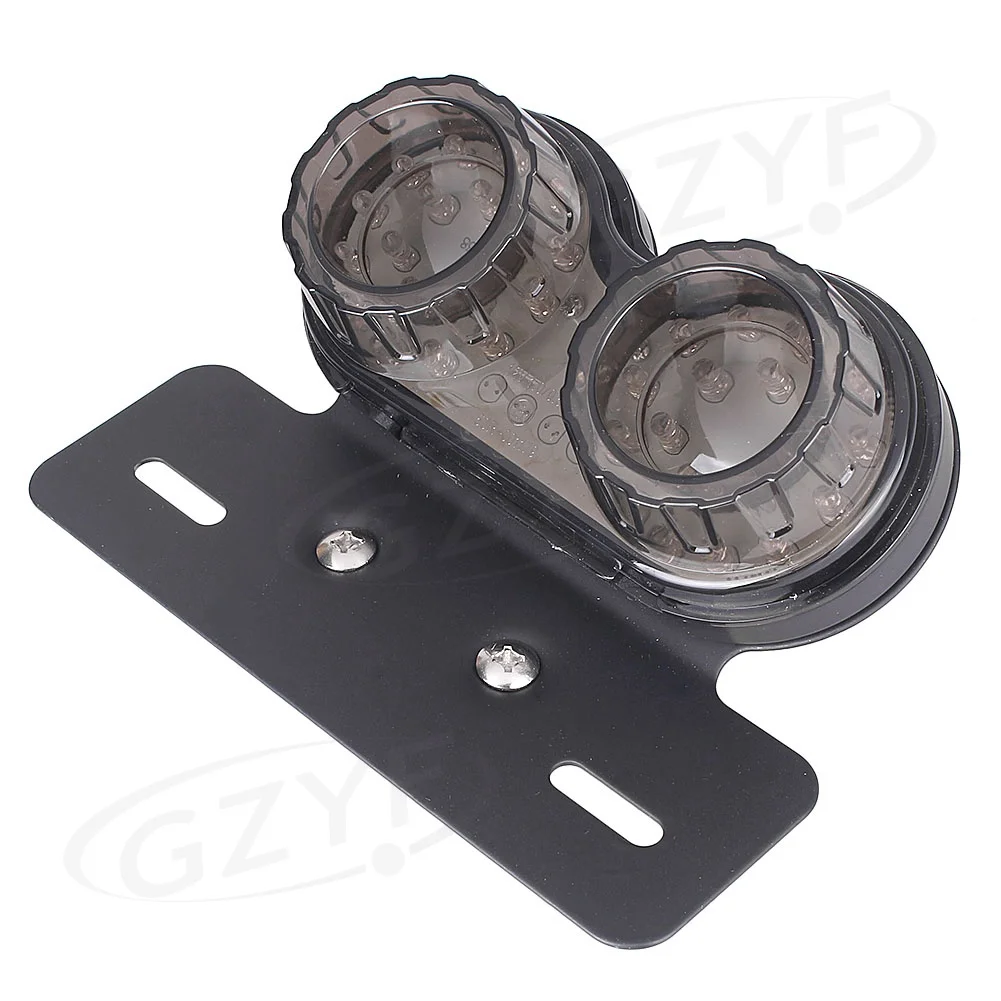 E-mark Universal Intergrated LED Turn Turning Signal Brake Tail Light License Plate Smoke