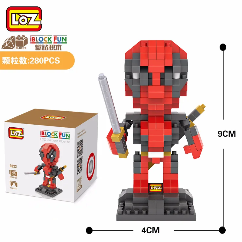 LOZ Blocs Fun экшн фигурка Jouets Super Heros Poupees En Plastique Cube de Construction Briques Jouet Educatif Mirco|blocs