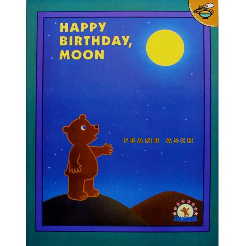 С днем рождения Moon By Frank Asch обучающая английская книга с картинками карта для