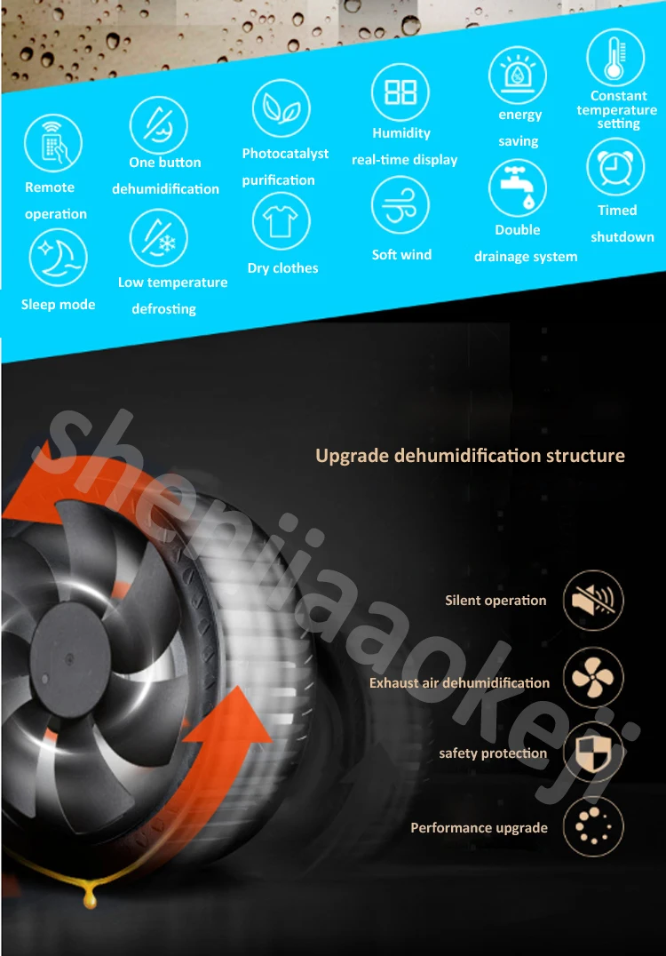 Домашний энергосберегающий осушитель тихий осушитель Интеллектуальный поглотитель мороза умный многорежимный тип Осушитель