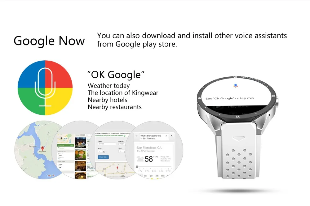 Умные часы KW88 Pro Android 7,0, 1 Гб+ 16 ГБ, Bluetooth 4,0, wifi, 3g, умные часы, мужские наручные часы, Поддержка Google store, голосовые gps карты