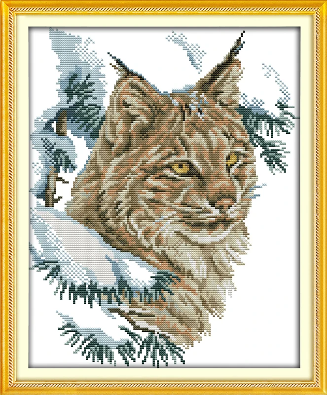 

Wildcat,counted printed on fabric DMC 14CT 11CT Cross Stitch kits,embroidery needlework Sets, Home Decor