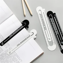 1pcs Stainless Steel Bookmarks Ruler 15cm And13cm 12 cm Colorful High Quality Metal Ruler School Supplies Drawing Supplies