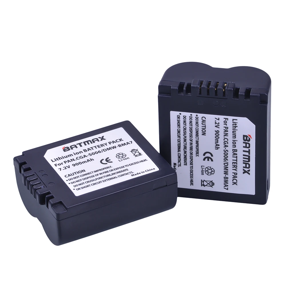 Batmax CGA S006 S006E S006A DMW BMA7 Камера Батарея/USB кабель для Panasonic Lumix DMC FZ7 FZ8 FZ18 FZ28 FZ30 FZ35