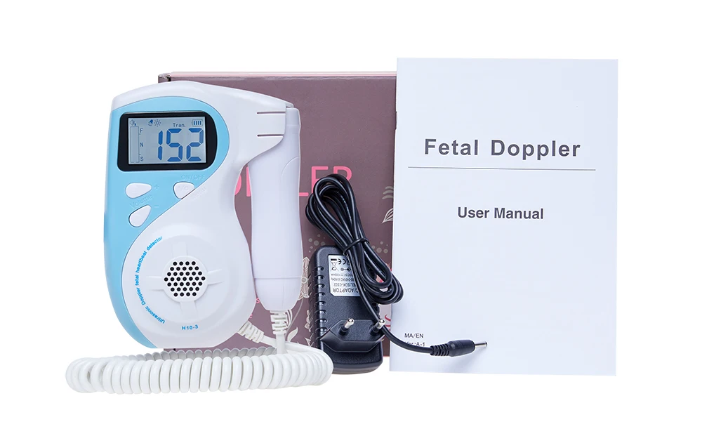 2.5 MHz Ultrasound Handheld Prenatal Monitor Baby Fetal Heart Rate Detector+ Recharge Battery