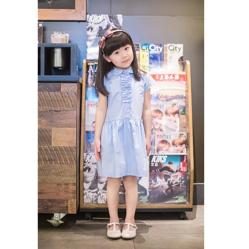 blue colour dress girl