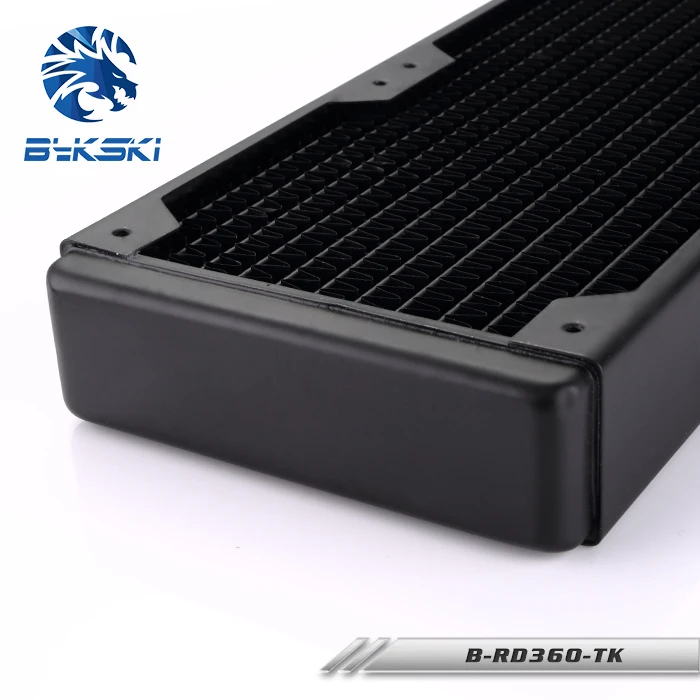 Двухрядный медный радиатор Bykski для охлаждения воды 360 мм 3x12 см 38 мм|copper radiator water