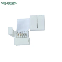 1Pcs LED Strip Connectors 5pin 12mm L Shape Free Welding PCB Connector For 5050 RGBW RGBWW Strip Light