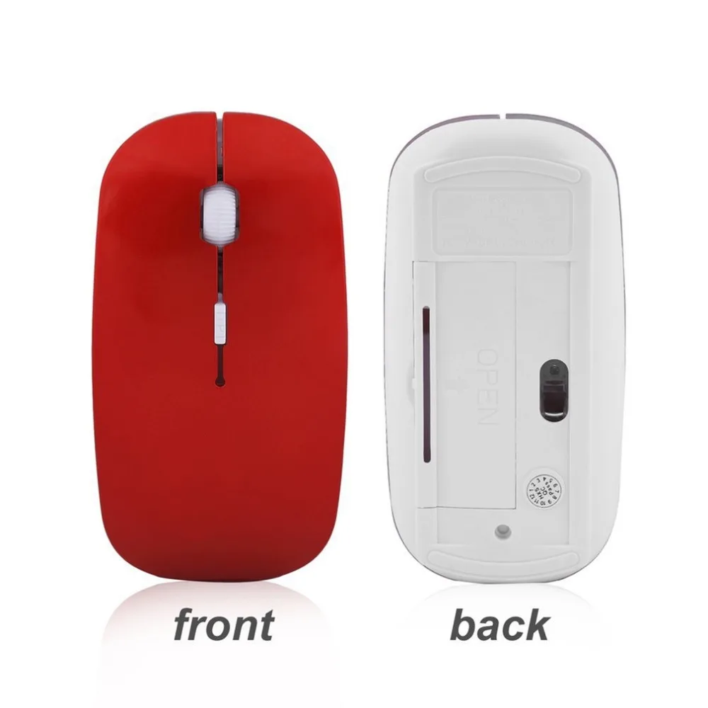 

2.4GHz Wireless Optical Mouse 4 Keys Computer PC Mice USB 2.0 Ergonomically Design Ultra Slim Fashion Mouse