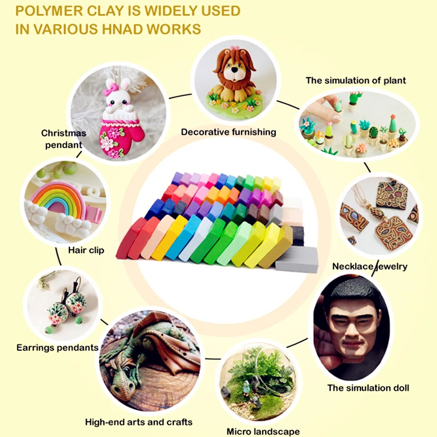 DIY 48 цветов мягкая Fimo глина ручная скульптура моделирование Полимерная глина печь затвердевающий Пластилин художественные Школьные Инструменты игрушки для детей 500 г