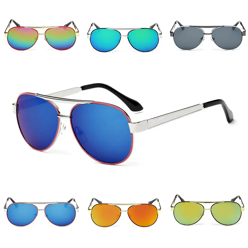 Летние клевые солнцезащитные очки унисекс, металлические светоотражающие солнцезащитные очки, подарок для детей, уличные очки GC11