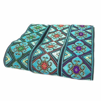 

ZERZEEMOOY 2" 5cm 7yard/lot High quality Woven Jacquard Ribbon black background red purple flowers pattern straps and belt lace