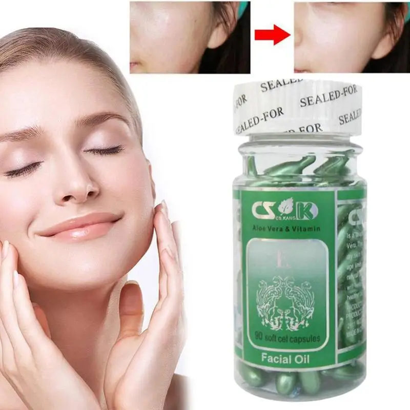 

90pcs/bottle Vitamin E Essence Capsules Anti-aging Serum Spot Acne Removing Whitening Essence (External) Facial Freckle Capsule