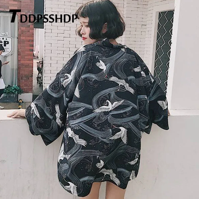 

Spring Summer Sunscreen Kimono Style Women Coat Chiffon Japanese Style Casual Female Jacket