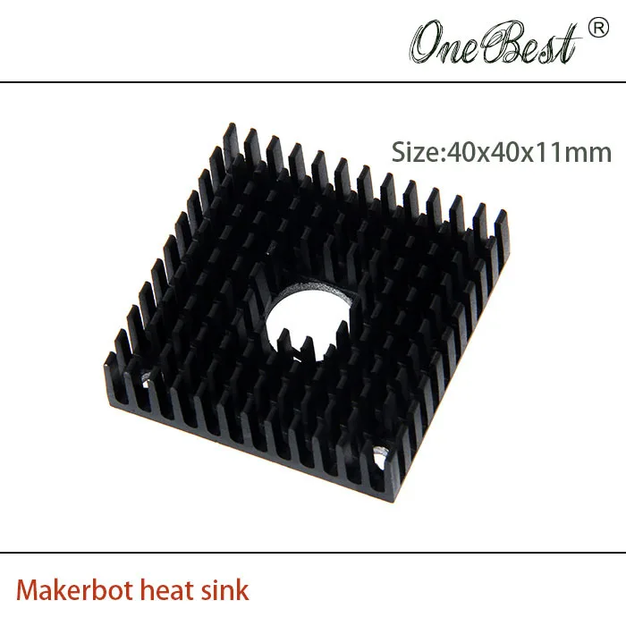 

10Pcs/lot 40x40x11mm heatsink For MK7/MK8 3D printer extruder heat sink Makerbot Fitting Aluminum Anode Black Free shipping