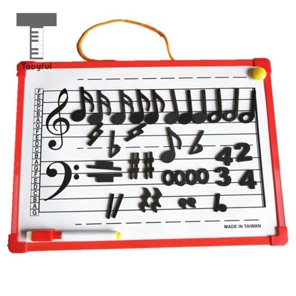 Music Notation Whiteboard Dry Erase Board with Music Staff Magnet for Meeting School Teaching
