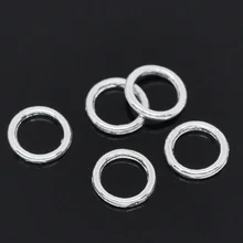 DoreenBeads, цинковый сплав, закрытая пайка, прыгающие кольца, круглые, посеребренные, 6 мм(2/"), диаметр, 150 шт