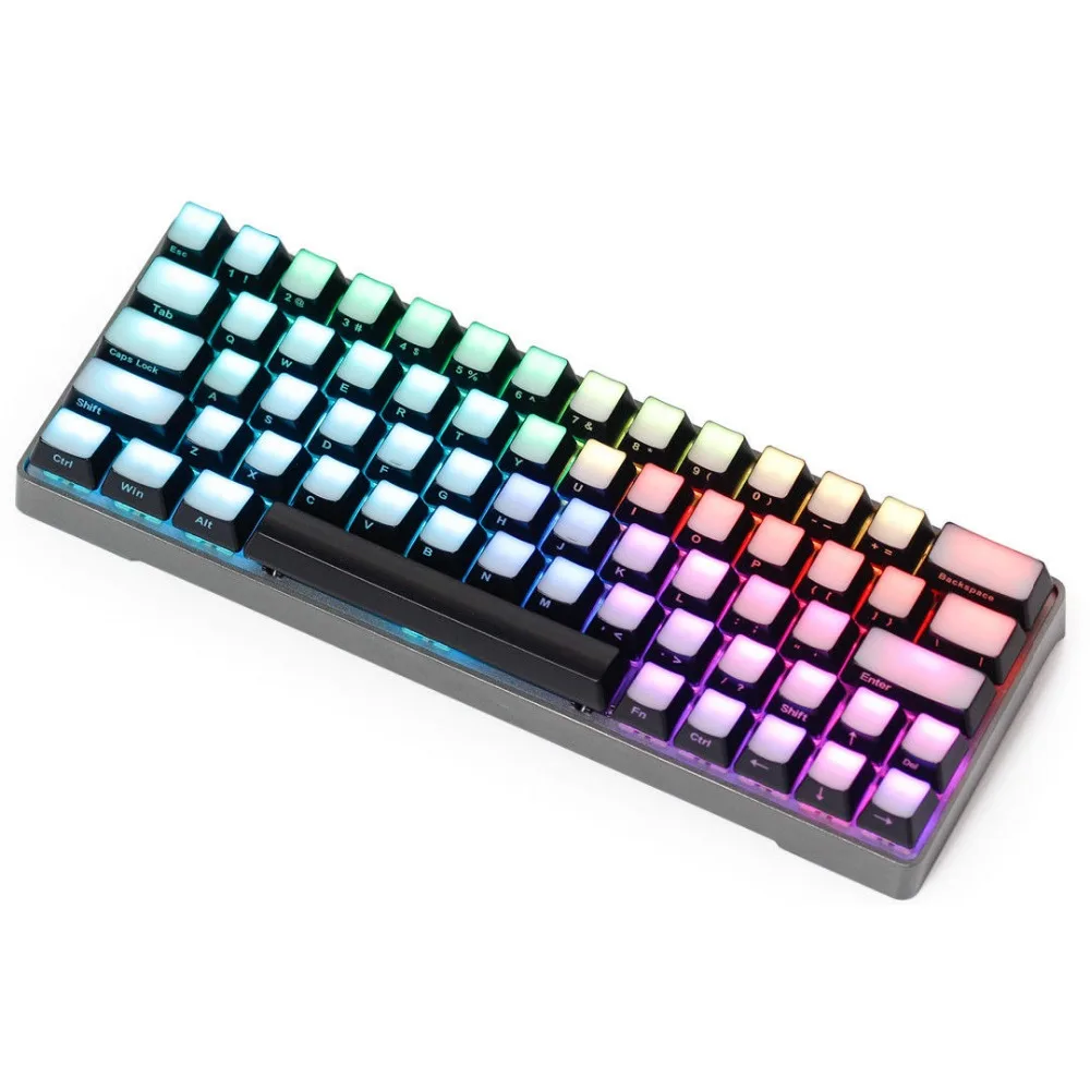 Передняя/боковая печатная Просвечивающая подсветка Keycap для GK64 механическая клавиатура