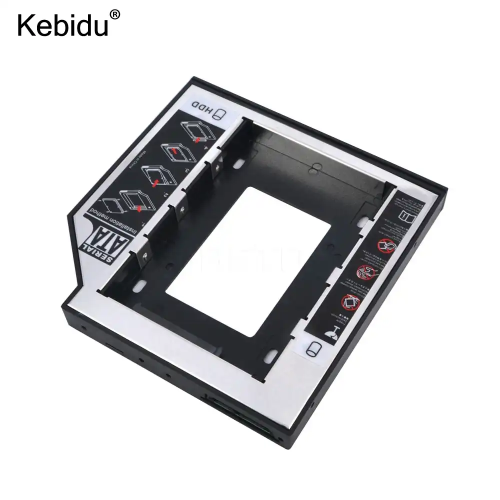 Kebidu Универсальный Алюминий Пластик 2nd жесткий диск SSD HDD caddy 12 7 мм SATA 3 0 для 2 5 &quotSSD