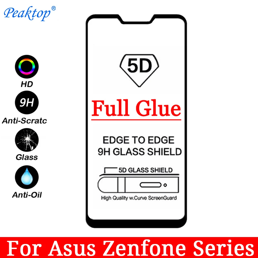

2pcs Full Cover Tempered Glass For ASUS Zenfone MAX PRO M1 ZB601KL ZB602KL For M2 ZB631KL ZB633KL Full Glue 9D Screen Protector