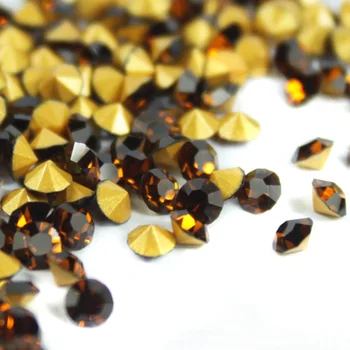 

Smoke Topaz~Size SS29 288pcs/lot Round Crystal loose pointback rhinestone,Glass glue on nail art rhinestones