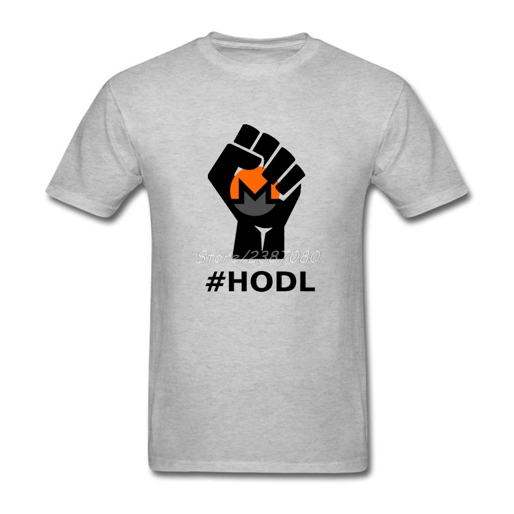 HODL монеро XMR логотип футболка на заказ с короткими рукавами брендовая одежда поп