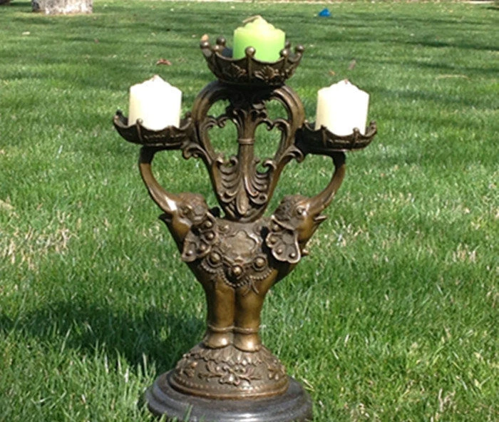 

Art Deco Sculpture Elephant Candle Bronze Statue