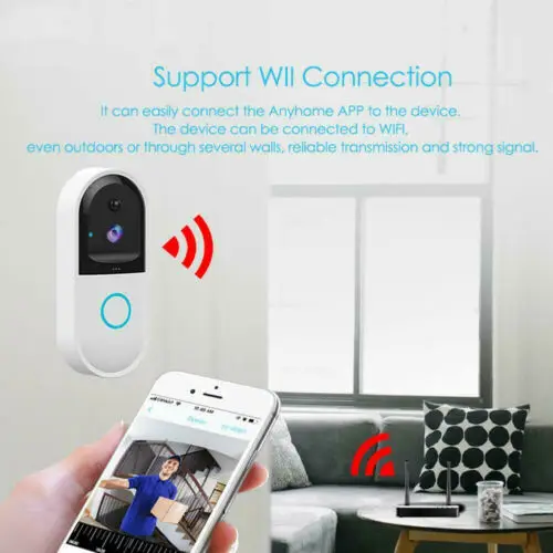 Беспроводной WiFi умный дверной звонок видео телефон дверь визуальное кольцо
