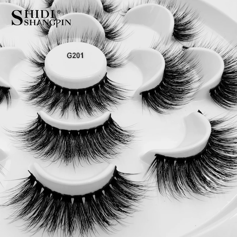 

SHIDISHANGPIN 7 pairs false eyelashes 3d mink eyelash makeup fake eyelashes for maquiagem false lashes mink 3d lashes cilios