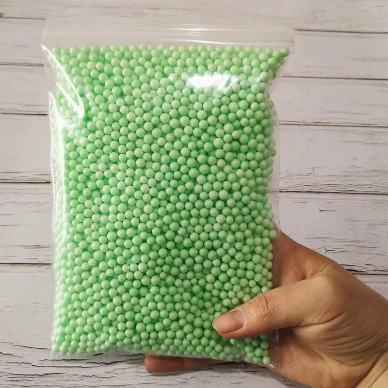 15 г 4-6 мм разноцветных пенопластовых шариков мини-пенопластовых шариков декоративный шар DIY товары для рукоделия игрушечные бусинки DIY - Цвет: 4-6mm Green 15g
