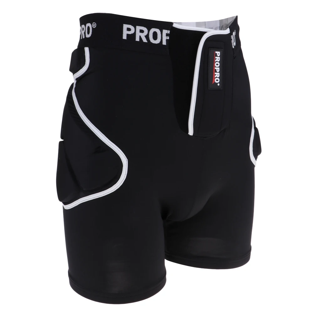 Ski Hip Butt Padded Short Pants Protective Gear Guard Impact Shorts for Skiing Skating Snowboard Black for Women Men