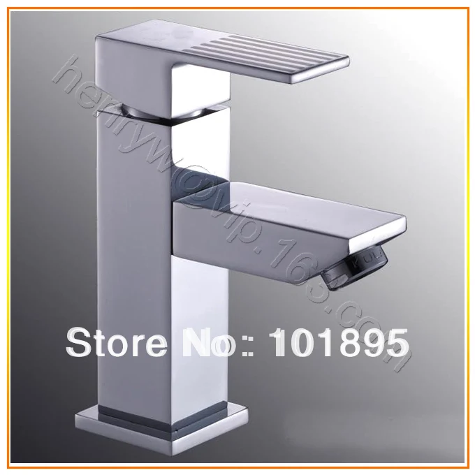 

L17281 - Luxury Deck Mounted Chrome Color Brass Glass Basin Faucet