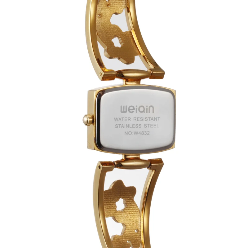 WEIQIN Роскошные хрустальные бриллиантовый золотой браслет часы для женщин Дамская мода браслет платье часы женские часы час Relogio Feminino