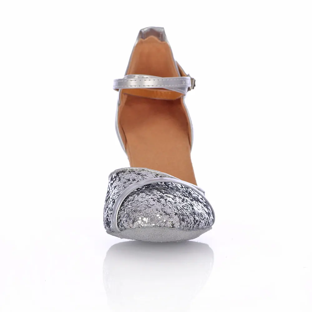 KULLA new arrival sliver heel ballroom tango latin dance shoes for women dancing salsa shoes high-heeled adult soft outsole L50