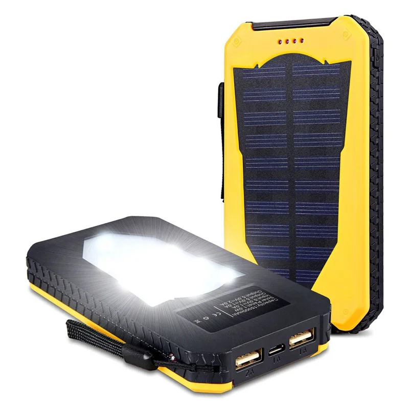 

Waterproof Solar Power Bank Real 20000 mAh Dual USB External Polymer Battery Charger Outdoor Light Lamp Powerbank Ferisi