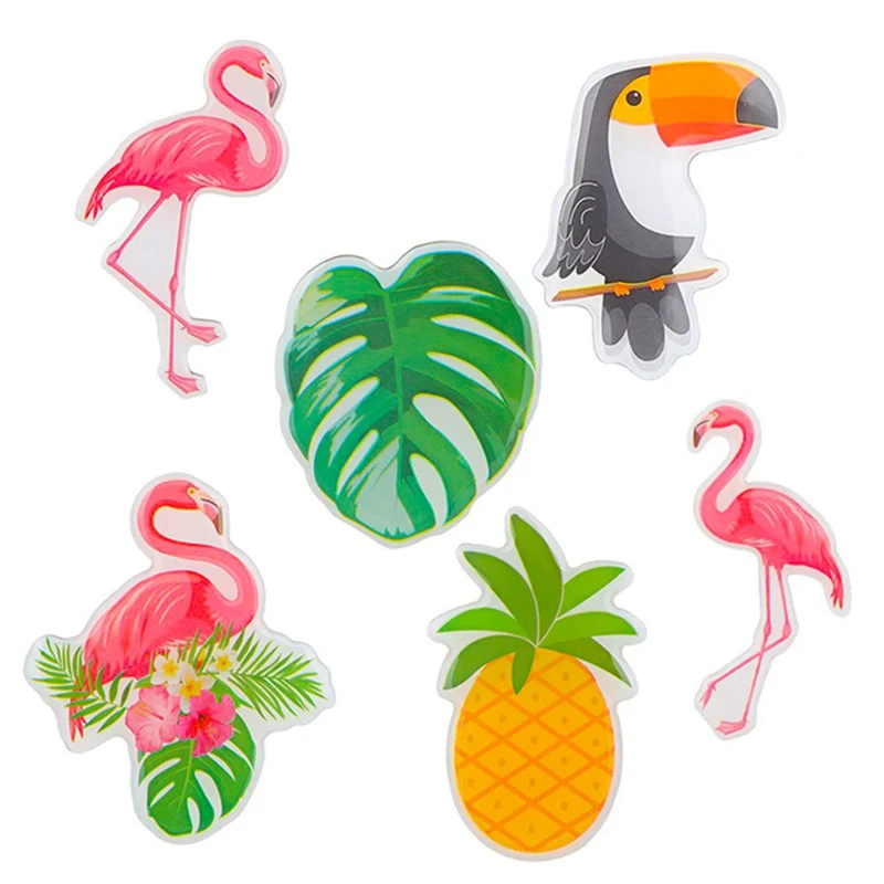 

1 Set Cute Pink Flamingo Pineapple Plant Fridge Magnets Cartoon Fridge Stickers Message Refrigerator Stickers Home Decoration