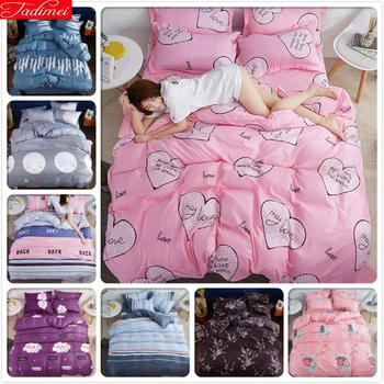 

Pink Lover Girl Duvet Cover 3/4 pcs Bedding Set Adult Child Soft Bed Linen Single Full Double Queen King Size 150x200 180x220 cm