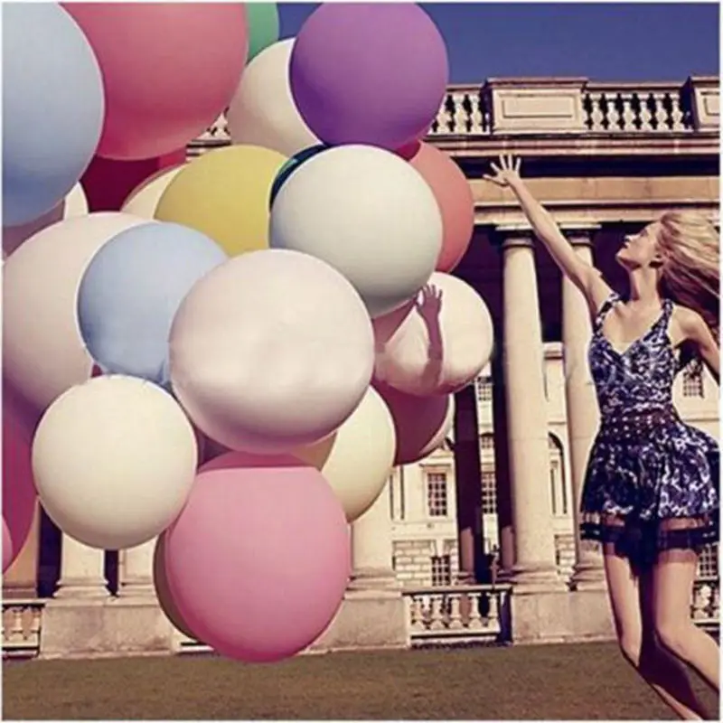 

1 Pcs 7 Colors Helium Inflable Big Latex Balloons For Birthday Party Decoration Round Wedding Balloon Ball